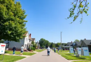 Residents enjoying clear weather on Election Day in Clinton SC