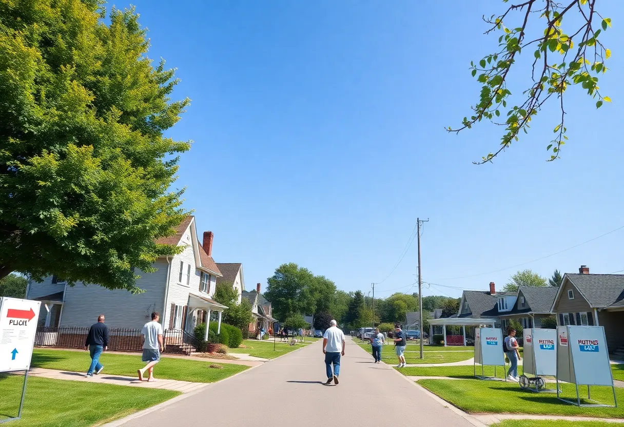 Residents enjoying clear weather on Election Day in Clinton SC