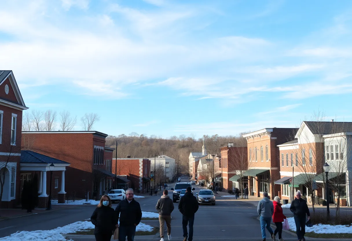 Sunny winter day in Clinton SC featuring clear skies