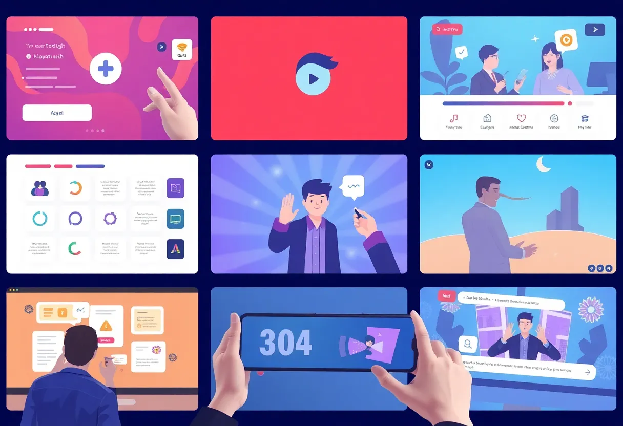 Visual representation of interactive content types in digital marketing.
