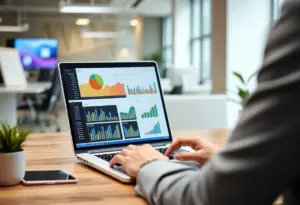 Digital marketer performing cohort analysis