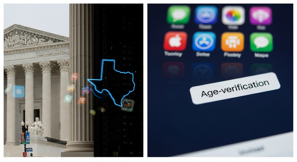Supreme Court Allows Texas App Age-Verification Law to Proceed, Watched in Clinton