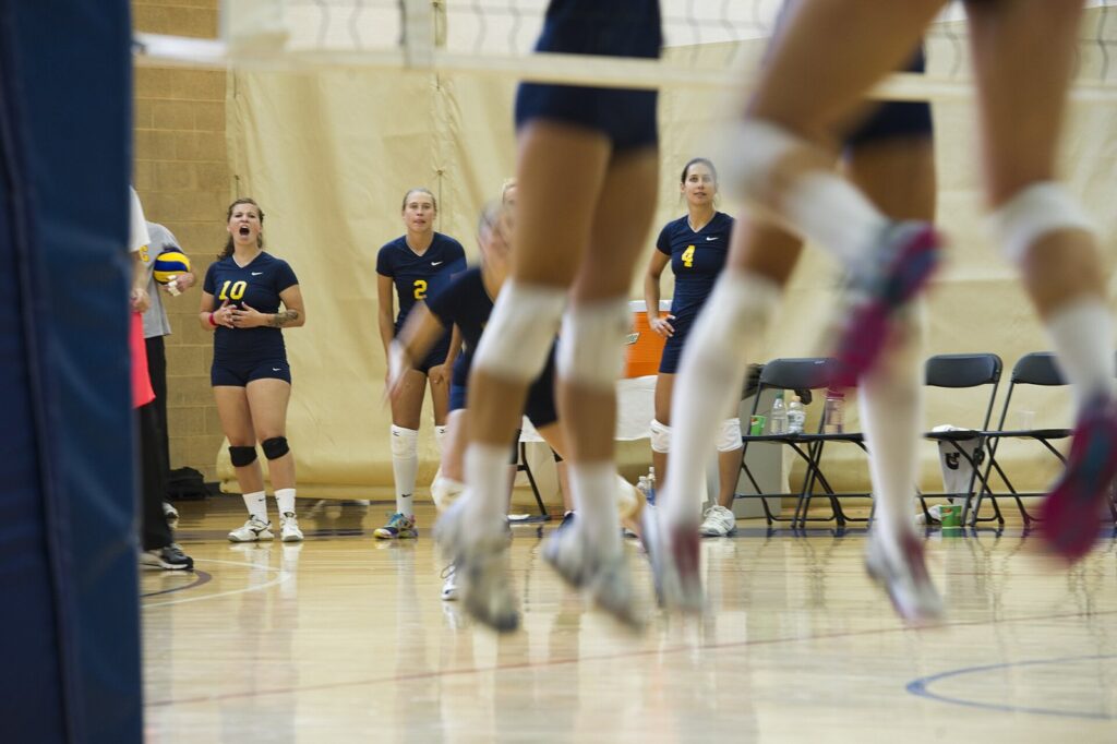 Indoor volleyball match