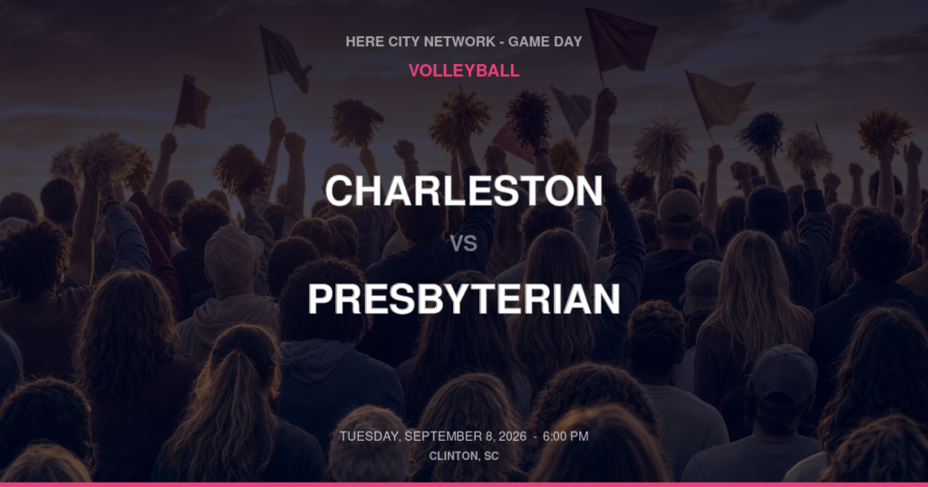 Charleston vs. Presbyterian — Volleyball Game Day — Clinton, SC — Sep 8, 2026