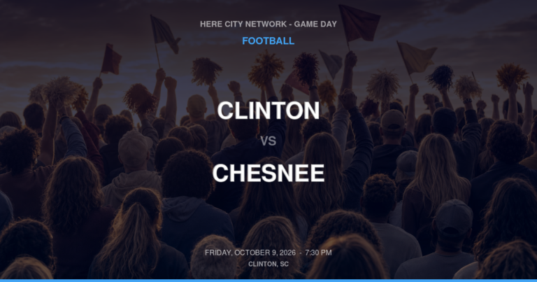 Clinton vs. Chesnee — Football Game Day — Chesnee, SC — Oct 9, 2026
