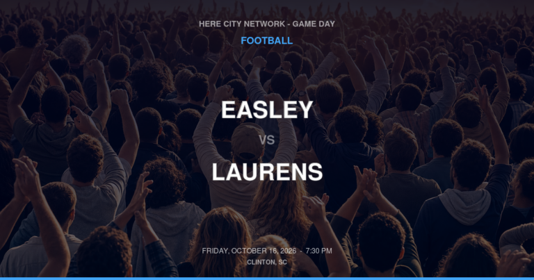 Easley vs. Laurens — Football Game Day — Laurens, SC — Oct 16, 2026
