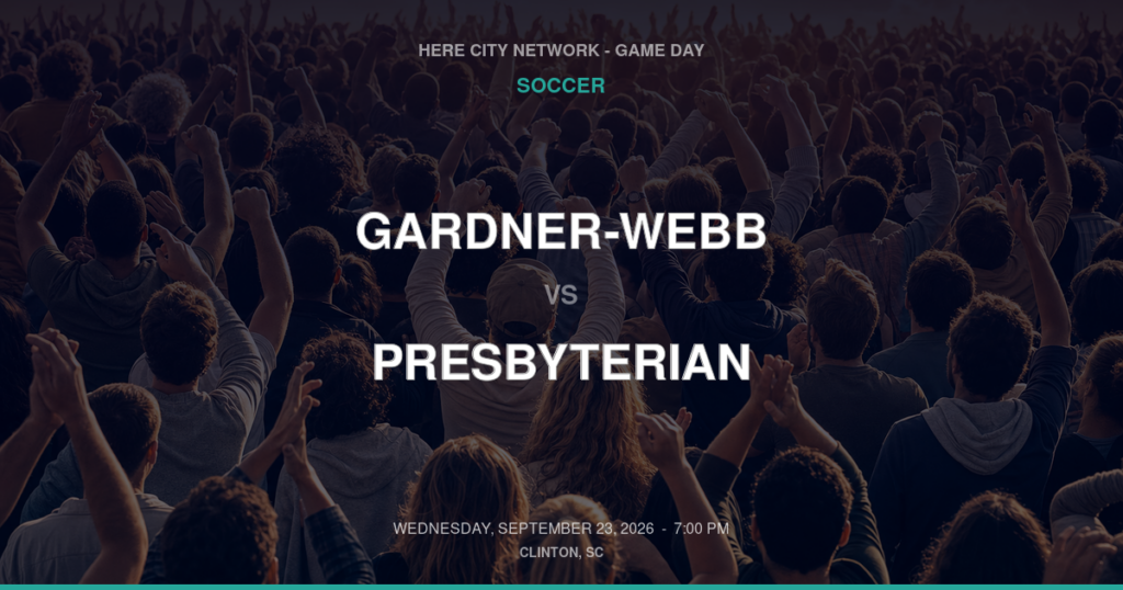 Gardner-Webb vs. Presbyterian — Soccer Game Day — Clinton, SC — Sep 23, 2026
