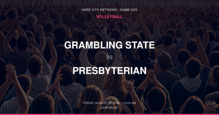 Grambling State vs. Presbyterian — Volleyball Game Day — Clinton, SC — Aug 28, 2026