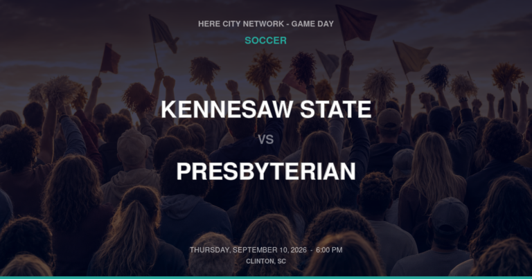 Kennesaw State vs. Presbyterian — Soccer Game Day — Clinton, SC — Sep 10, 2026