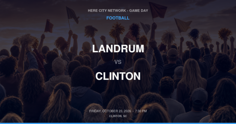 Landrum vs. Clinton — Football Game Day — Clinton, SC — Oct 23, 2026