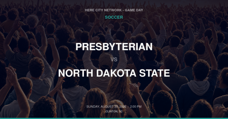 Presbyterian vs. North Dakota State — Soccer Game Day — Clinton, SC — Aug 30, 2026