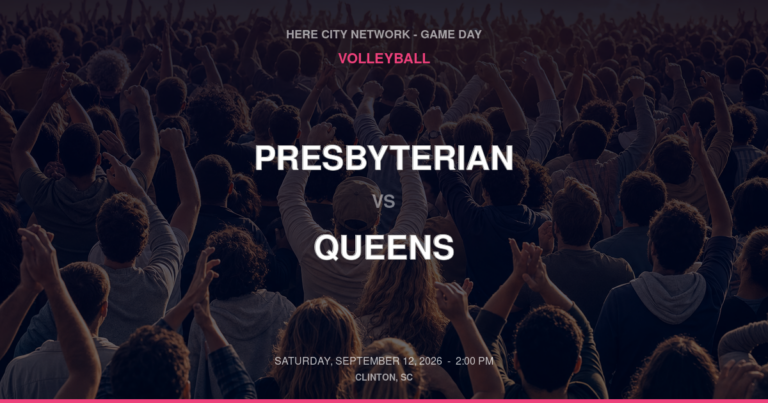 Presbyterian vs. Queens — Volleyball Game Day — Clinton, SC — Sep 12, 2026