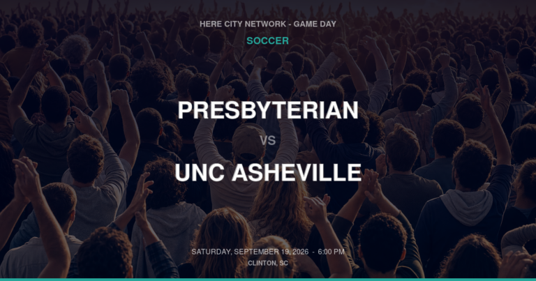 Presbyterian vs. UNC Asheville — Soccer Game Day — Clinton, SC — Sep 19, 2026