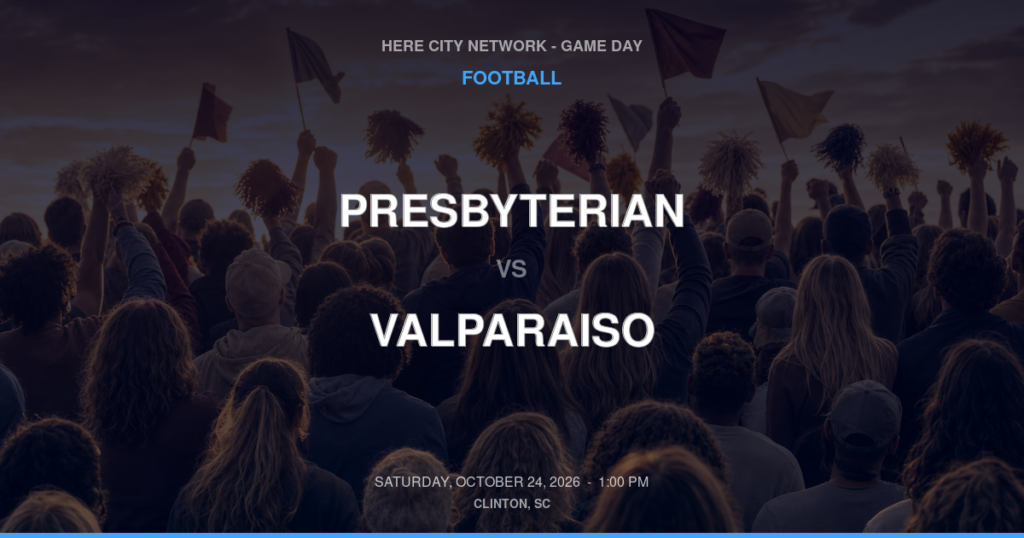 Presbyterian vs. Valparaiso — Football Game Day — Valparaiso, IN — Oct 24, 2026