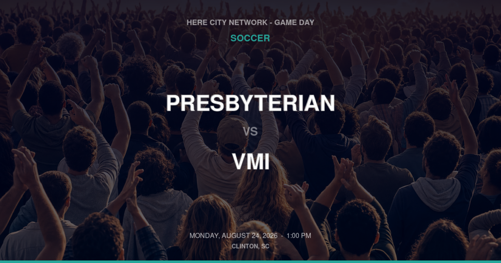 Presbyterian vs. VMI — Soccer Game Day — Clinton, SC — Aug 24, 2026