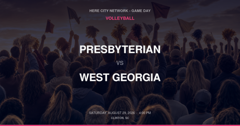 Presbyterian vs. West Georgia — Volleyball Game Day — Clinton, SC — Aug 29, 2026