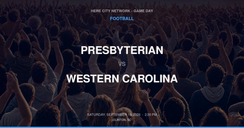 Presbyterian vs. Western Carolina — Football Game Day — Clinton, SC — Sep 19, 2026