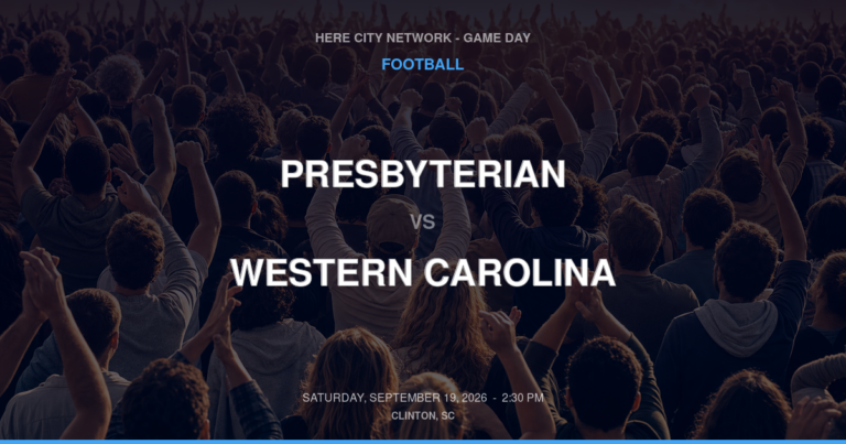 Presbyterian vs. Western Carolina — Football Game Day — Clinton, SC — Sep 19, 2026