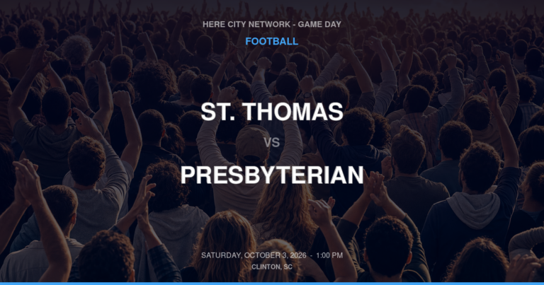 St. Thomas vs. Presbyterian — Football Game Day — Clinton, SC — Oct 3, 2026